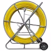 14mm 200m plastic cable guide Fiberglass duct rodder with wheels