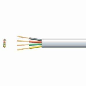 4 core White Flat Tel/Data Cable, 4 x (7 x 0.15mmØ) - 100m reel