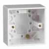 Single socket, white pattress box