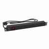 MTN 6-Way UK Plug PDU Black