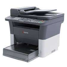 Side angle of Kyocera Ecosys FS 1025 Printer on office desk