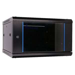 6U 600X600 WALL-MOUNTED RACKMOUNT CABINET BLACK