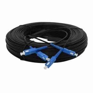 2-Core Outdoor Fiber Optic Cable 100m complete with connectors
