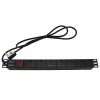 MTN 8 -way Uk plug PDU Bkack