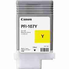 Canon PFI-107Y 130ml Ink Tank for iPF680/685/780/785, Yellow