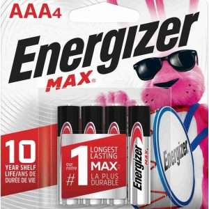 Energizer Alkaline AAA Batteries 4 Pack - Image 2