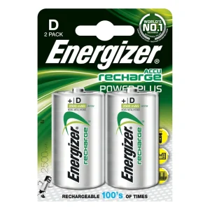 Energizer Size D. 2PACK Rechargeable battery