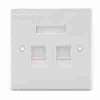 Giganet GN-C6-FP-02 2Port Shuttered Faceplate
