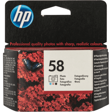 HP 58 Tri-color Photo Inkjet print cartridge (C6658A)