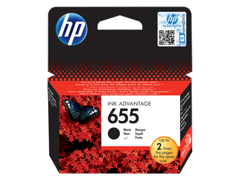 HP 655 Black Original Ink Advantage Cartridge (CZ109AE)