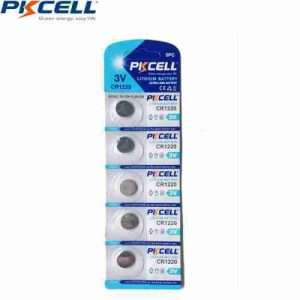 PKCELL 3V CR1220 Lithium Battery 5 pack