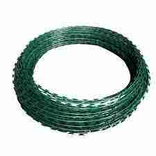 PVC Coated Razor Wire Fences (Green Color)