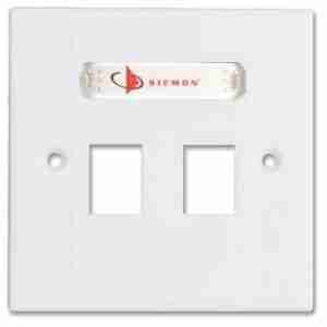 Siemon 10G MAX 2-Port British Faceplate