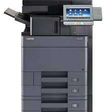 Side profile of Kyocera TASKalfa 4025ci A3 colour printer with paper trays extended
