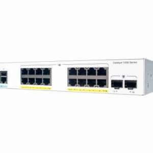 CISCO Catalyst 1000 C1000-16P-2G-L Switch 16 x 10/100/1000 Ethernet PoE+ Ports and 120W PoE budget, 2 x 1G SFP Uplinks