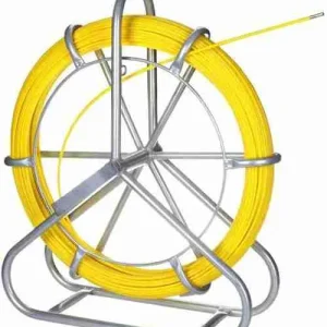 Fibre glass duct rodder 8mmx 100mtrs with wheels.