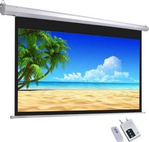 TECHCOM TC-APS-3240 AUTO ELECTRIC PROJECTOR SCREEN 240 X 240