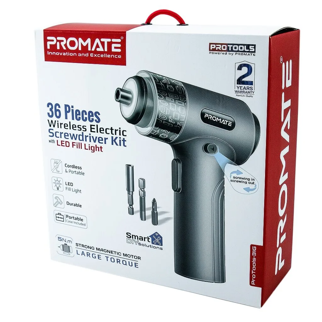 Promate 36-Pieces Wireless Electric Screwdriver