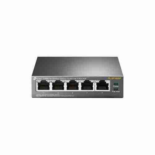 TP-Link 5-Port 10/100Mbps Desktop Switch with 4-Port PoE+ - TL-SF1005P