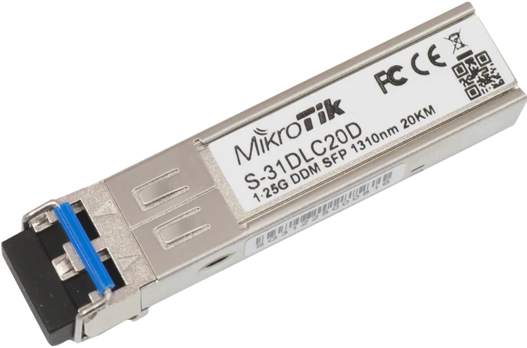 MikroTik SFP (1.25G) Module 20KM, Single Mode (S-31DLC20D)
