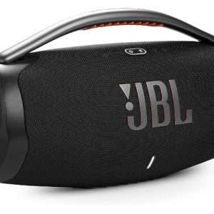 Black JBL Boombox 3 BT speaker with biggest sound and longest playtime