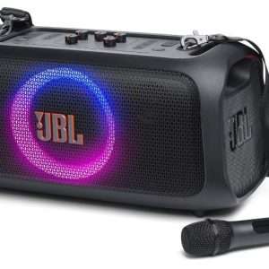 Black JBL Partybox On-The-Go Essential Portable Party Speaker