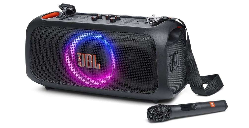 Black JBL Partybox On-The-Go Essential Portable Party Speaker