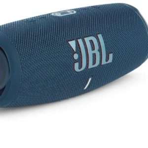 Blue JBL Charge 5 Portable Bluetooth and Waterproof Speaker With Powerbank