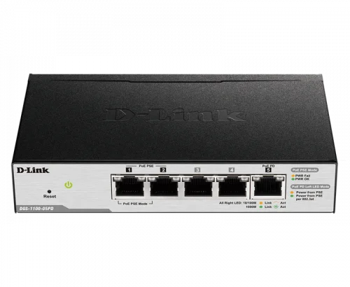 D-Link DGS-1100-05PD 5 ports Smart Managed PoE Switch