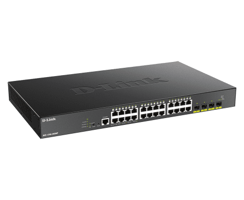 D-Link DGS-1250-28XMP 28-Port 10-Gigabit Smart Managed PoE Switch