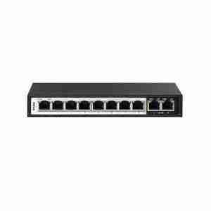 Dlink DES-F1010P-E 10 Ports PoE Switch with 8 Long Reach 250m PoE Ports and 2 Uplink Ports