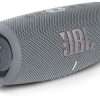 Grey JBL Charge 5 Portable Bluetooth and Waterproof Speaker With Powerbank