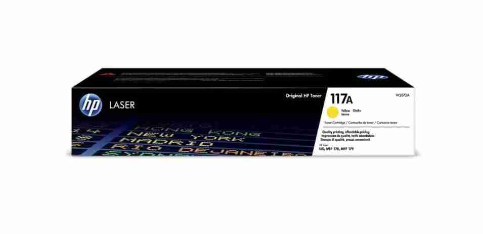 HP 117A Yellow LaserJet Toner Cartridge - W2072A