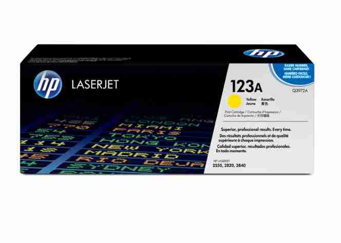 HP 123A Yellow Toner Cartridge - Q3972A