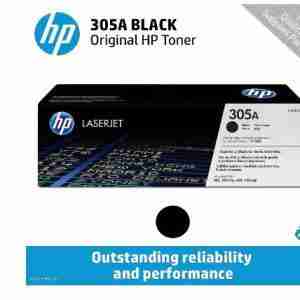 HP 305A Black LaserJet Toner Cartridge- CE410A