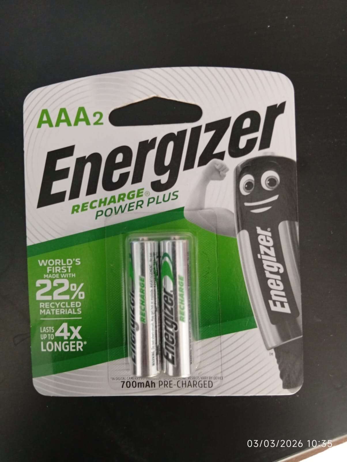 Energizer AAA Rechargeable 2 pack