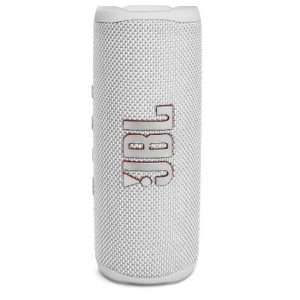 White JBL Flip 6 Portable Bluetooth Speaker