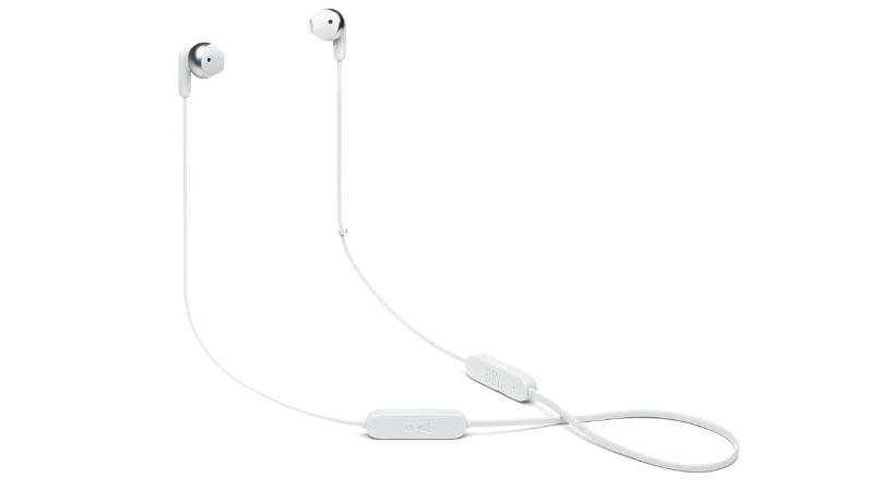 White JBL TUNE 215BT headphones