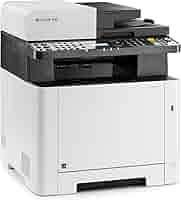 Kyocera Ecosys M5521cdw printing colorful charts and business documents