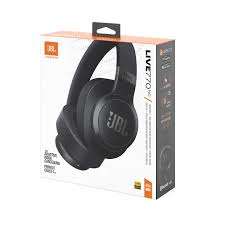 Front view of Black JBL Live 770NC Noise Cancelling Headphones