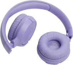 Folded Purple JBL Tune 520BT headphones showing compact design