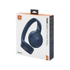 Packaging of Blue JBL Tune 520BT Wireless On-Ear Headphones