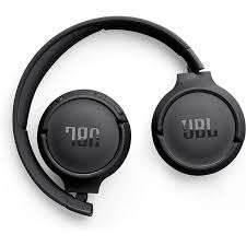 Folded Black JBL Tune 520BT Wireless On-Ear Headphones shown from side
