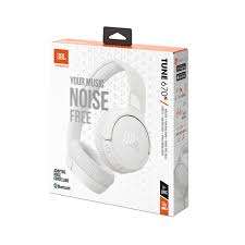 Retail box packaging of White JBL Tune 670NC Wireless On-Ear Headphones