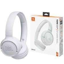 Retail packaging of White JBL Tune 520BT Wireless On-Ear Headphones
