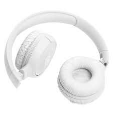 Folded White JBL Tune 520BT Wireless On-Ear Headphones side profile