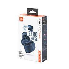 Blue JBL Tune Buds True Wireless Noise Cancelling Earbuds in retail packaging.
