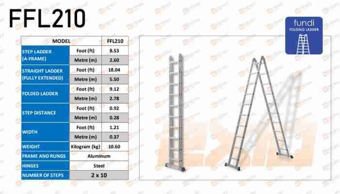 Fundi Folding Ladder FFL210