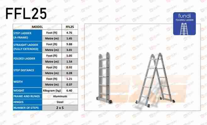 Fundi Folding Ladder FFL25