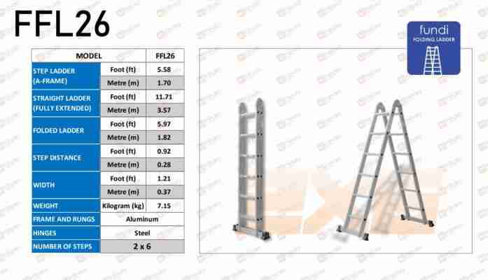Fundi Folding Ladder FFL26